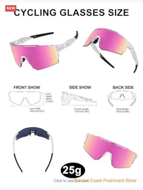 Cycling Sunglasses Polarized with Interchangeable Lens UV Protection Sport main image 6